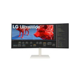 LG Moniteur UltraWide 38BR85QC-W / 38BR85QC-W.AEU 38 Pouces, Écran Courbe, Résolution WQHD+, HDR10, USB-C, HDMI, Port DisplayPort, Blanc