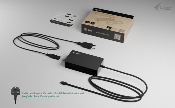 i-Tec CHARGER-C140W Chargeur d'ordinateur portable 140 W USB-C