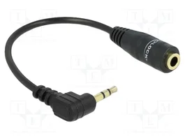 DELOCK Câble Jack 2,5mm 3pin (prise angulaire) vers Jack 3,5mm 3pin (socle)