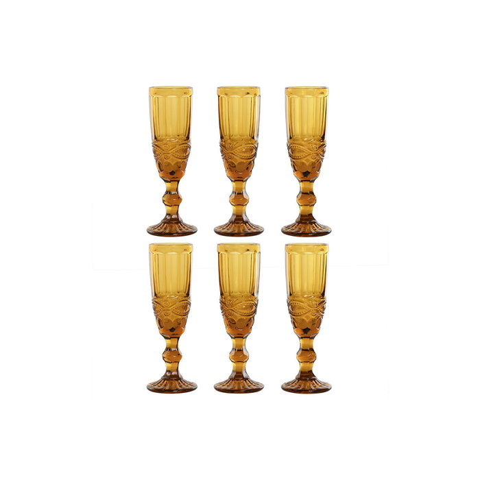 Set de Verres Home ESPRIT Ambre Verre 150 ml (6 Unités) Set de Verres Home ESPRIT Ambre Verre 150 ml (6 Unités)