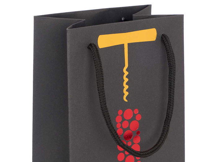 Kinvara Sac à vin assortis Wine - Carton, or, noir, argent - 36 cm (Set de 24)