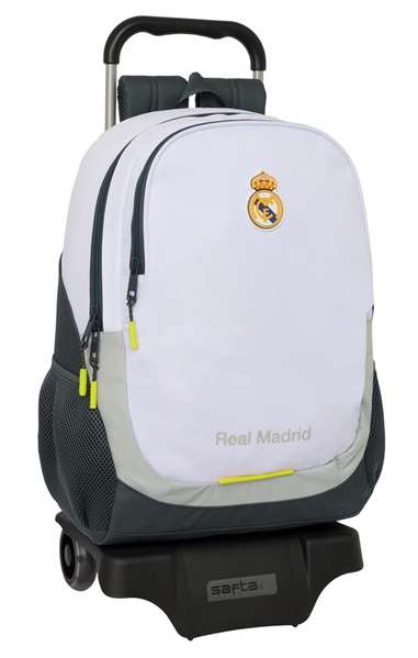 Safta Moch 665+Carro 905 Sac à Dos Trolley Officiel Real Madrid Équipement 25/26 32 x 44 x 16 cm, Recommandé à Partir de 3 Ans Safta Moch 665+Carro 905 Sac à Dos Trolley Officiel Real Madrid Équipement 25/26 32 x 44 x 16 cm, Recommandé à Partir de 3 Ans