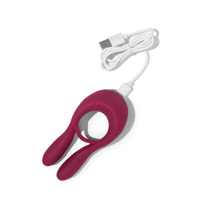 Platanomelón Vibromasseur BONGO pour couples, Silicone hypoallergénique, 10 modes de vibration, Recharge USB, Waterproof