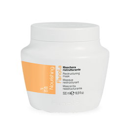 Fanola Masque Reconstituant et Nutrissant Nutri Care 500 ml - Hydratation intense pour cheveux secs et sujets aux frisottis - Formule enrichie aux protéines de lait