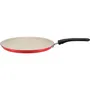 GSW - 456715 - Crêpière avec étaleur en aluminium 26 cm, extérieur rouge siliconé, compatible tous feux dont induction