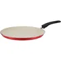 GSW - 456715 - Crêpière avec étaleur en aluminium 26 cm, extérieur rouge siliconé, compatible tous feux dont induction
