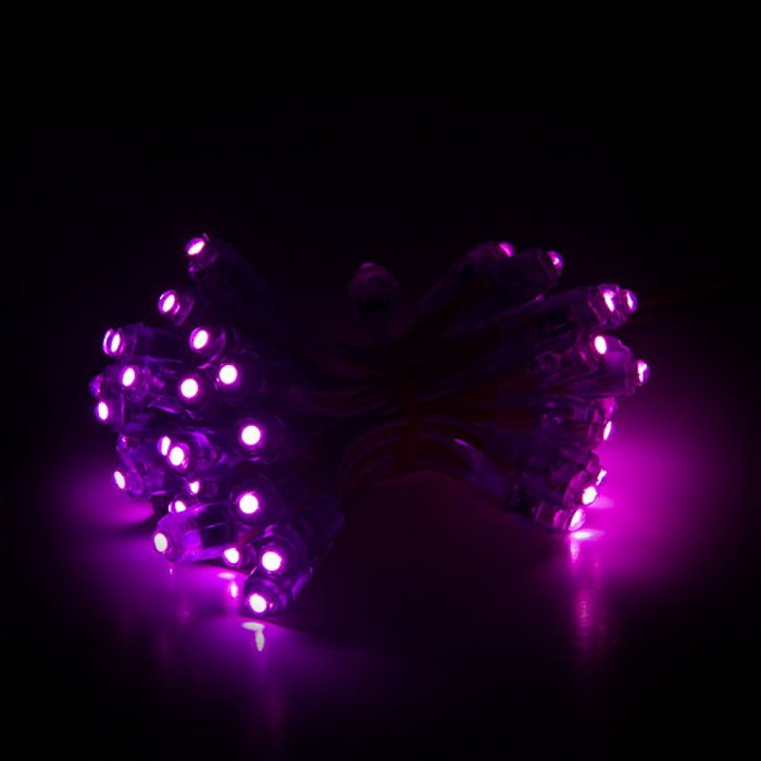 Epistar Pixel LED 0,1W 2Lm 9mm 12V Violet (Chaîne de 50 unités) Epistar Pixel LED 0,1W 2Lm 9mm 12V Violet (Chaîne de 50 unités)