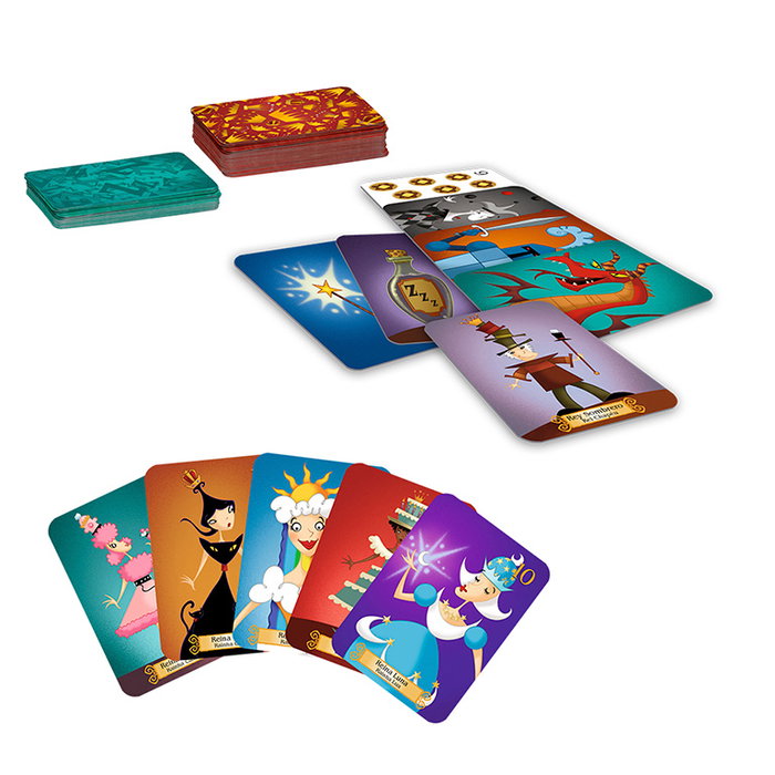 Lúdilo - Jeu de stratégie Reinas Durmientes 80363 - Jeu de cartes - Réveillez 5 Reines en premier - De 2 à 5 joueurs - À partir de 8 ans