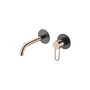 IMEX Mitigeur de lavabo encastré Milos Noir Mat/Or Rose
