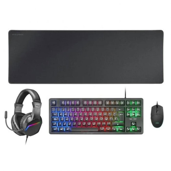 Mars Gaming Combo 4-en-1 Pack Gaming MCP-RGB3 : Clavier TKL H-Mech RED, Souris 3200 DPI RGB, Casque FRGB, Tapis XXL Mars Gaming Combo 4-en-1 Pack Gaming MCP-RGB3 : Clavier TKL H-Mech RED, Souris 3200 DPI RGB, Casque FRGB, Tapis XXL
