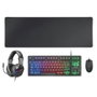 Mars Gaming Combo 4-en-1 Pack Gaming MCP-RGB3 : Clavier TKL H-Mech RED, Souris 3200 DPI RGB, Casque FRGB, Tapis XXL