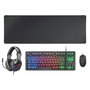 clavier et souris Mars Gaming MCPRGB3ES Noir Multicouleur Espagnol Qwerty (4 Unités)