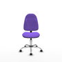 Chaise Algarra Contact permament de base Tissu Violet Structure chromée Sans accoudoirs Sans appui-tête Roulettes autofreinées