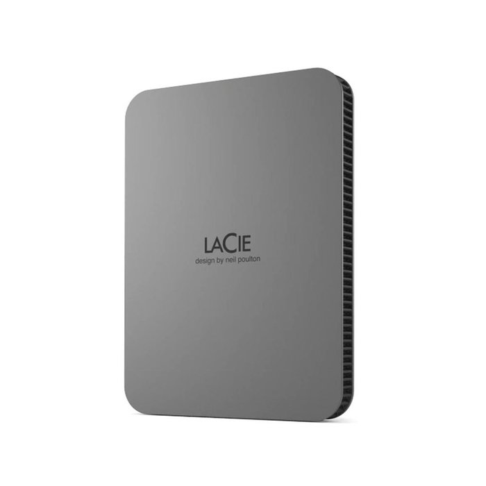 LaCie Mobile Drive Secure Disque Dur Externe 2TB USB-C Gris Portable avec Sauvegarde Automatique