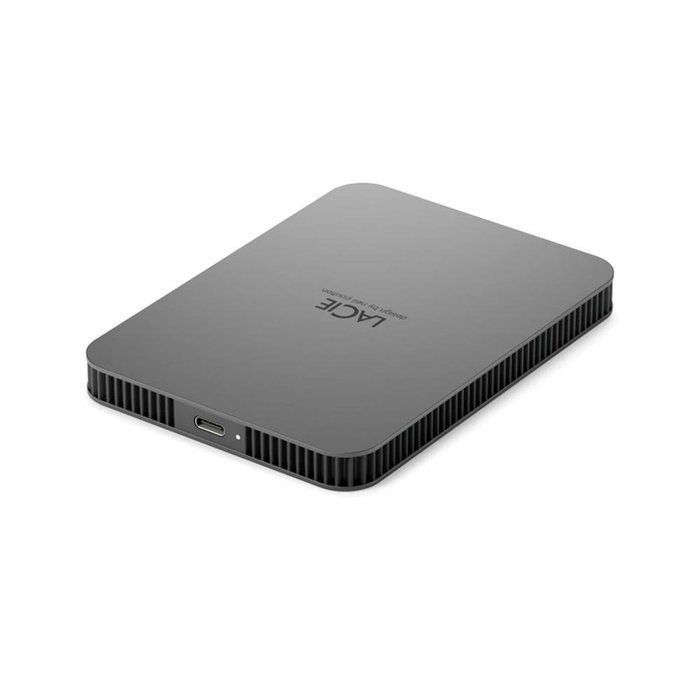 LaCie Mobile Drive Secure Disque Dur Externe 2TB USB-C Gris Portable avec Sauvegarde Automatique
