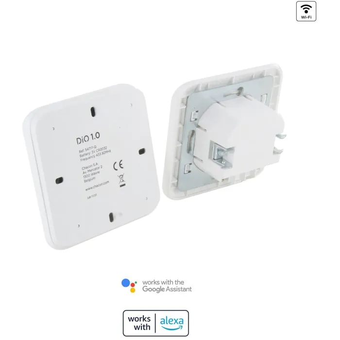 DIO CONNECTED HOME DiO Connect - Lot de 2 kits interrupteurs va-et-vient sans fil - Compatible gamme DiO 1.0 - Contrôle smartphone, vocal, télécommande