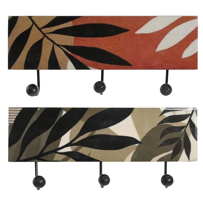 Portemanteau DKD Home Decor Multicouleur Fer Bois de manguier Tropical Feuille d'une plante Laqué 38 x 5 x 18 cm (2 Unités) Portemanteau DKD Home Decor Multicouleur Fer Bois de manguier Tropical Feuille d'une plante Laqué 38 x 5 x 18 cm (2 Unités)