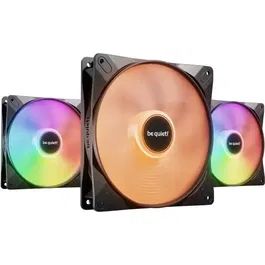 Be Quiet! Light Wings LX BL130 - Pack de 3 Ventilateurs Boîtier 140 mm PWM Hautes Performances avec Éclairage ARGB, 9 Pales, Silencieux
