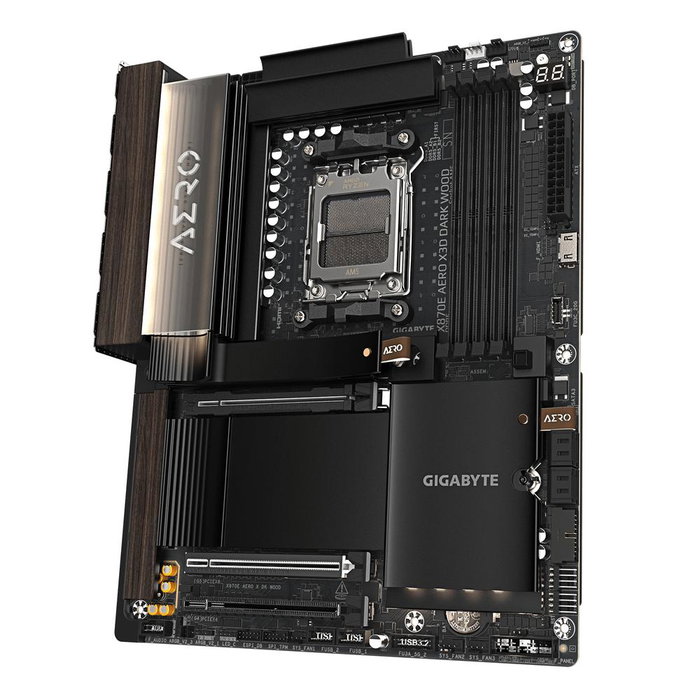 Gigabyte X870E AERO X3D DARK WOOD Carte Mère ATX AMD X870E DDR5 PCIe 5.0 Wi-Fi 7 USB4