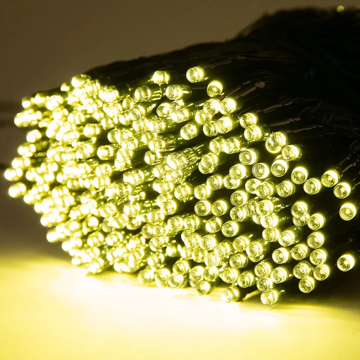 HO Guirnalda LED Exterior 50M [HO-XMAS-073-IP65-50M-WW] - Guirnalde LED pour extérieur, 8 modes, IP65, 50 mètres