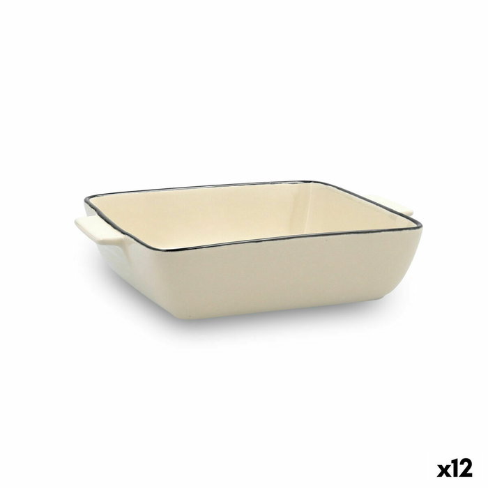 Quid Cazuela Carrée Grès Cocco 20x16,5x4,5 cm (12 Unités)