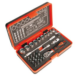 RATIO Boîtier de Clés Mini Cliquet 32En1 1/4''