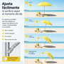 JugaToys Ombrelle Polinylon Jaune 200cm