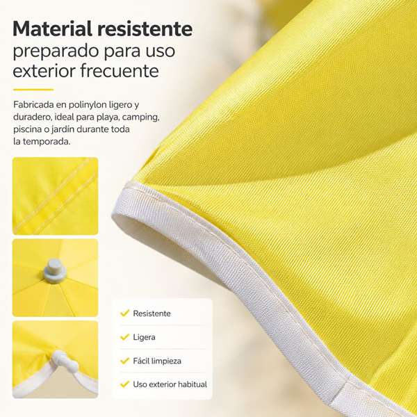 JugaToys Ombrelle Polinylon Jaune 200cm JugaToys Ombrelle Polinylon Jaune 200cm