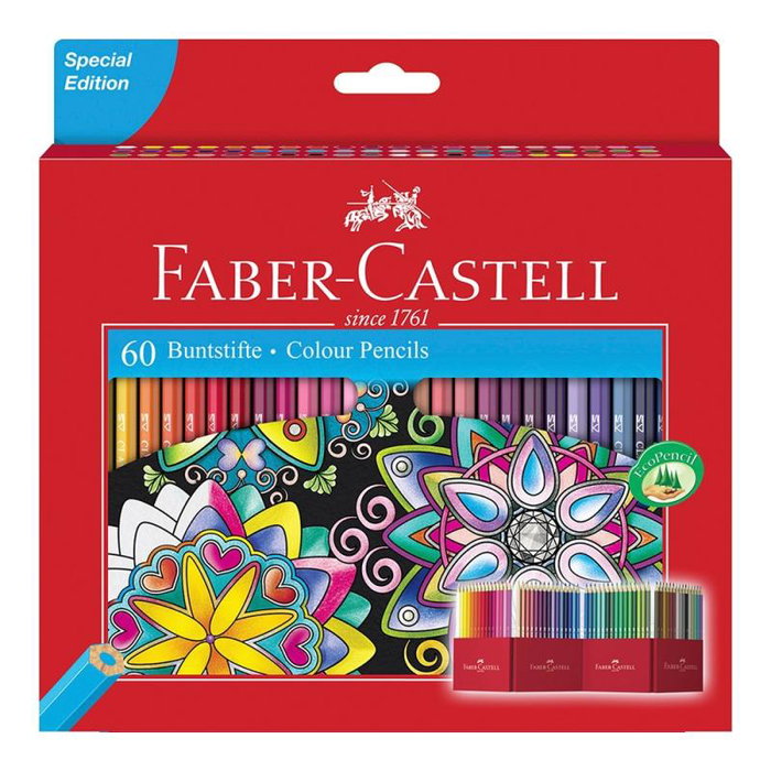 Faber Castell FC-111260 Gomme pour ardoise blanche et miroir, réversible, sans poussière, avec étui de rangement