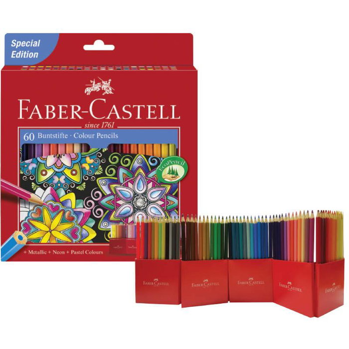 Faber Castell FC-111260 Gomme pour ardoise blanche et miroir, réversible, sans poussière, avec étui de rangement