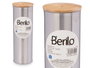 Berilo Escobillero en Acier avec Couvercle Bambou 9.5x27.5x9.5 cm (Set de 6)