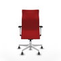 Piqueras Y Crespo Fauteuil Albacete Rouge avec Mécanisme Synchrone et Base Blanche