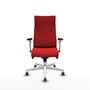 Piqueras Y Crespo Fauteuil Albacete Rouge avec Mécanisme Synchrone et Base Blanche