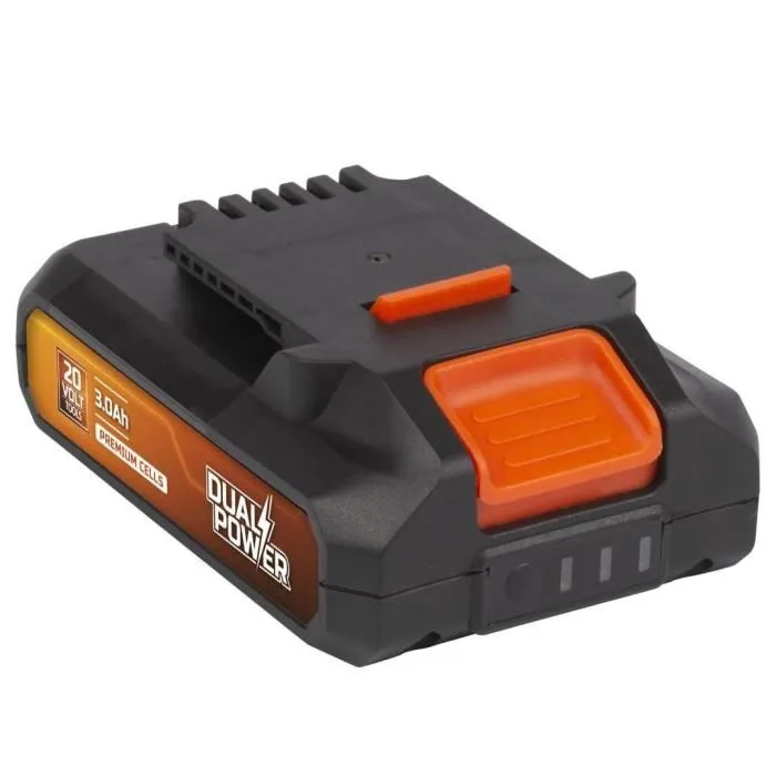 Dual Power POWDP9023 Batterie 20 V 3000 mAh 54 Wh pour outils de bricolage sans fil avec indicateur LED de puissance