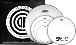 CODE Full Pack Coated Rock / American Fusion Batterie 10, 12, 16, 22" + Caisse Claire Dna 14"