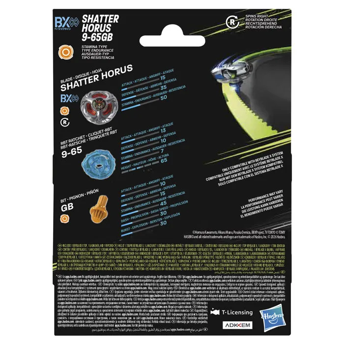 Beyblade X Starter Pack Shatter Horus 9-65GB BX Infinity Beyblade X Starter Pack Shatter Horus 9-65GB BX Infinity