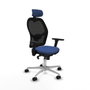 Piqueras y Crespo Chaise de Bureau avec Appui-tête Jorquera 3D086N2 Blue marine