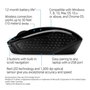 HP Souris sans fil 200, pour gaucher et droitier, capteur optique 1000 ppp, technologie LED rouge, connexion USB