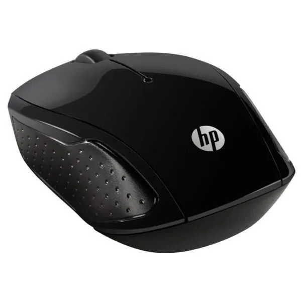 HP Souris Sans Fil 200 - Noir, Souris PC sans fil 2.4 GHz avec capteur 1000 DPI, 3 boutons, LED, Compatible Ordinateur Portable