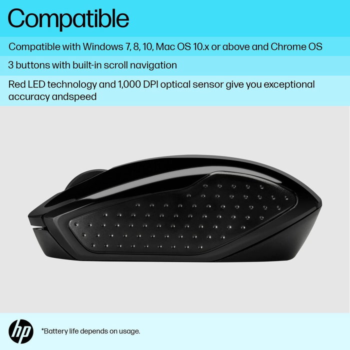 HP Wireless Mouse 200 Noir