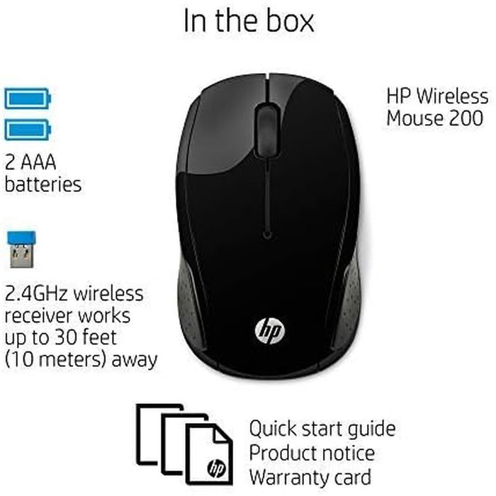 HP Wireless Mouse 200 Noir