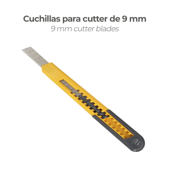 WOLFPACK LINEA PROFESIONAL Lames de cutter 9 mm (Étui de 10 pièces) WOLFPACK LINEA PROFESIONAL Lames de cutter 9 mm (Étui de 10 pièces)