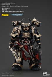 Joy Toy (CN) Warhammer 40k Actionfigur Chaos Space Marines Black Legion Chosen avec Combi-melta et épée tronçonneuse