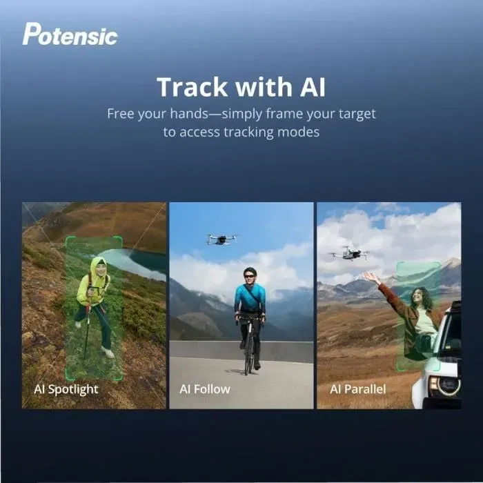 Potensic ATOM 2 Fly More Combo - Drone avec Caméra HD/4K, GPS Intégré, Autonomie 15-25 min, Portée 300 m