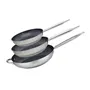 Elo Set de 3 Poêles à Induction Professional Inox 18/10 ELODUR Ø 24 cm 28 cm 32 cm - Sans PFAS