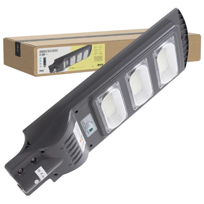 BX3 LIGHT Farola LED Solaire 60W 6000K Sensor 50.000H IP65 - Lampe d'éclairage public autonome avec panneau solaire intégré et détecteur BX3 LIGHT Farola LED Solaire 60W 6000K Sensor 50.000H IP65 - Lampe d'éclairage public autonome avec panneau solaire intégré et détecteur