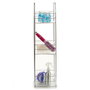 Berilo Étagère Métal Carrée 3 Niveaux 16x62x16 cm Transparente (Set de 6)