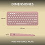 Clavier sans fil Logitech K380s Rose Espagnol Qwerty