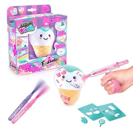 Canal Toys Peluche AIR 071 à décorer avec feutres parfumés et pochoirs - Airbrush Plush - Mini peluche Food'tastic - Dès 6 ans