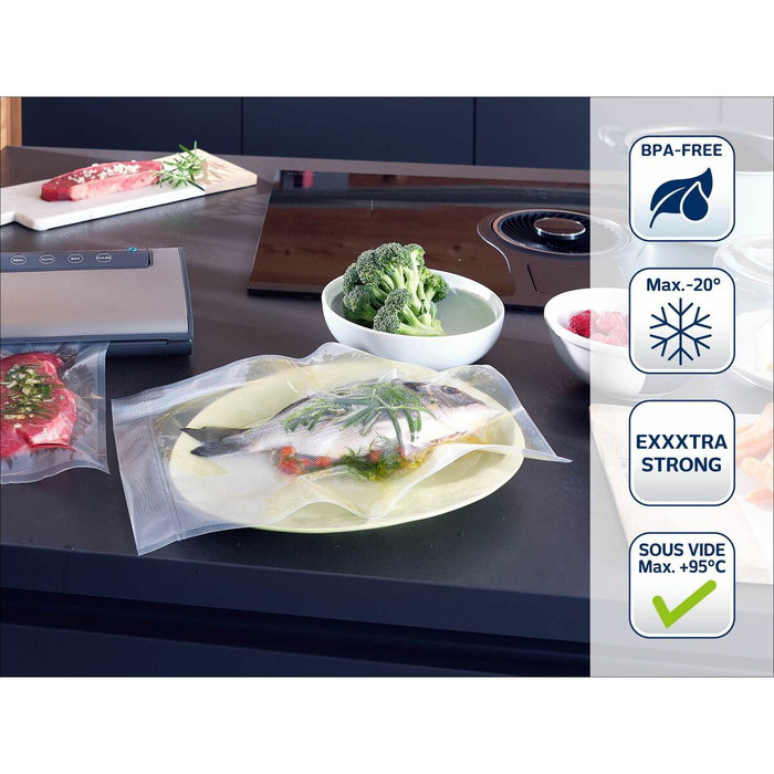Leifheit 2 rouleaux de sacs sous vide 30x600cm Leifheit 2 rouleaux de sacs sous vide 30x600cm